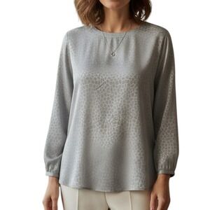 Pendleton Taupe Blouse –‎ Size Large, Made in USA